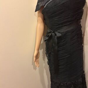 Sleeveless black gown